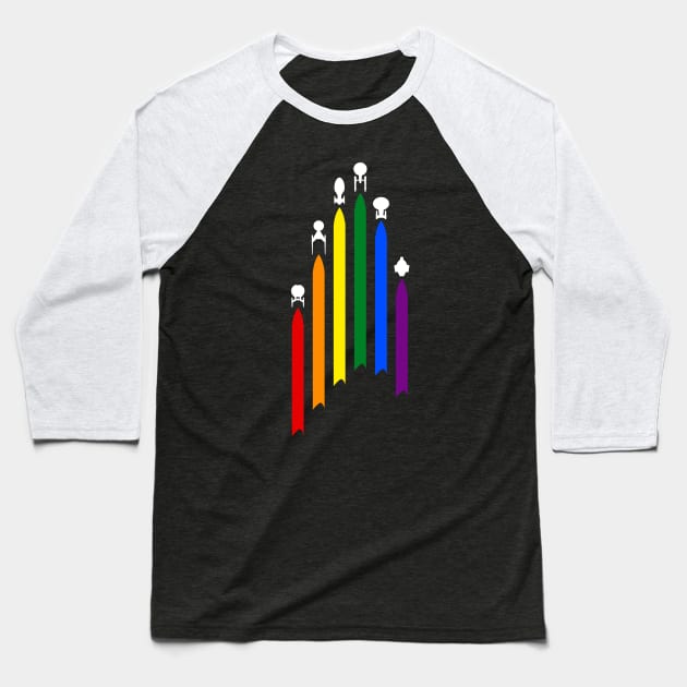 Star Trek Gay Pride Baseball T-Shirt by crouteru